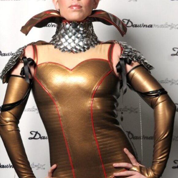 REAL LATEX by DAWNAMATRIX Petal Collar Sz S - Picture 2 of 10